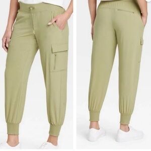 Women's Olive Cargo Jogger Pants